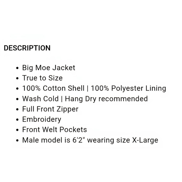 Darc Sport Finite Future Bloodline Moe Embroidered Canvas Full Zip Jacket Medium - Picture 12 of 12